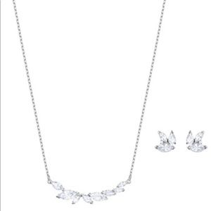 Swarovski LOUISON SET, WHITE, RHODIUM PLATED